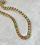 Colorful chain necklace