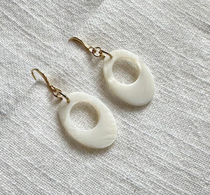 White earrings