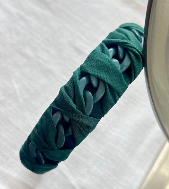 Green twist headband