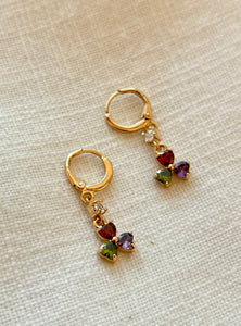 Colorful flower earrings