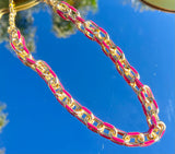 Pink chain necklace