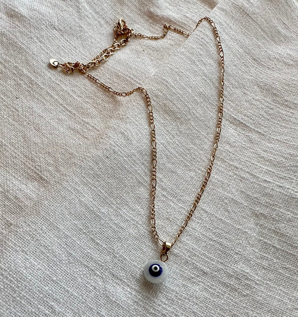 Blue evil eye necklace