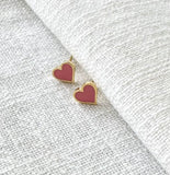 Mini heart studs