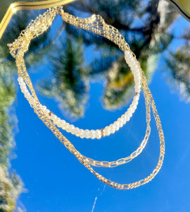 Pearl chain necklaces