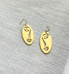 Half face earrings