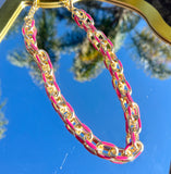 Pink chain necklace