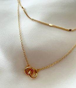 Double circle necklace