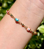 Gold filled evil eye bracelets