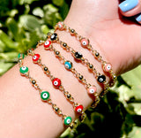 Gold filled evil eye bracelets