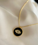 Circle evil eye necklaces