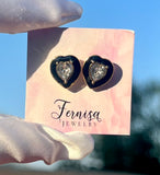 Zirconia heart studs